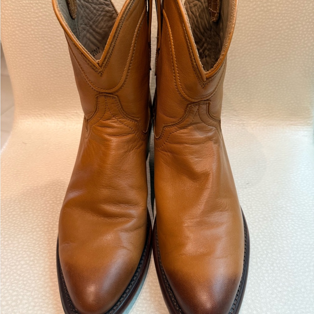 Tecovas Brown Leather Ankle Booties